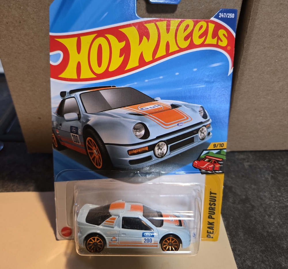 Hot Wheels 2025 Peak Pursuit Series RS200 Peak Pursuit Gulf Racing New Package.